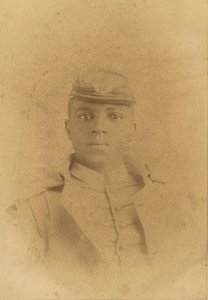 Kabinettskarte von Oberst Charles Young als Kadett in West Point, 1889 von Pach Bros