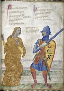 Klugheit und Gerechtigkeit aus Regia Carmina von Convenevole da Prato von Pacino di Buonaguida