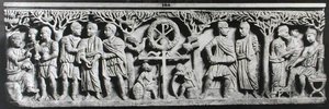 Christliches Sarkophag, zeigt Szenen aus dem Leben Christi (Marmor)
