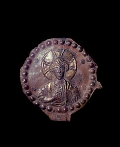 Segnender Christus (Relief auf Medaillon, 5.-6. Jahrhundert)