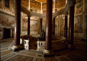 Innenansicht des frühchristlichen Baptisteriums von San Giovanni in Laterano, erbaut um 440 von Paleo Christian