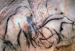 Gemälde von Mammut und Rindern, aus der Kapelle der Mammuts von Paleolithic Paleolithic
