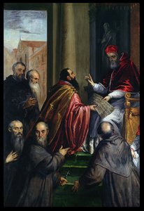 Papst Paul IV. übergibt ein Gesetz von Palma Il Giovane