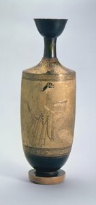 Attische weißgrundige Lekythos mit Artemis und einem Schwan, ca. 490 v. Chr. von Pan Painter