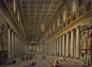 Innenraum der Santa Maria Maggiore in Rom, 1750er Jahre