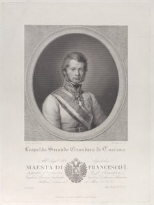 Ovales Porträt von Leopold II., Großherzog der Toskana, 1833
