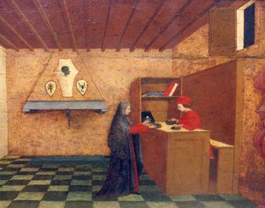 Predella des Wunders der entweihten Hostie (Detail) von Paolo Uccello