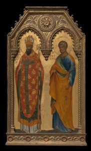 Heilige Augustinus und Petrus, um 1350 von Paolo Veneziano