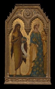 Heilige Johannes der Täufer und Katharina von Alexandria, um 1350