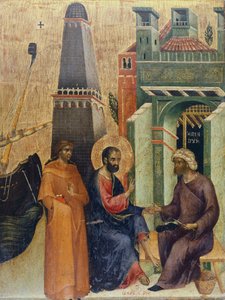 Die Heilung des alten Mannes, Detail des Marciana-Wochentagsaltars, von Paolo Veneziano von Paolo Veneziano