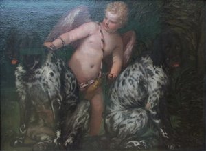 Amor mit zwei Hunden von Paolo Veronese