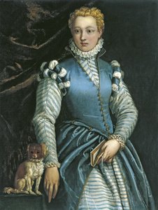 Porträt einer Frau mit einem Hund