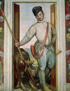 Selbstporträt im Jagdkostüm, 1562 von Paolo Veronese