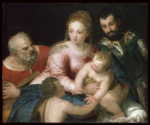 Die Heilige Familie mit dem jungen Johannes dem Täufer und St. Georg, frühe 1550er Jahre