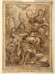 Die triumphierende Kirche über die Falschheit von Paolo de Mattheis