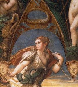 Die Nymphe wird vom Hirten ergriffen, von Francesco Mazzola, bekannt als Parmigianino (Detail) von Parmigianino