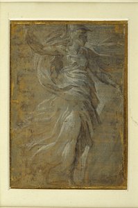 Minerva mit einem Schild in der linken Hand, einer Lanze in der rechten von Parmigianino