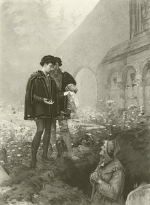 Hamlet und der Totengräber (Gravur) von Pascal Adolphe Jean Dagnan Bouveret