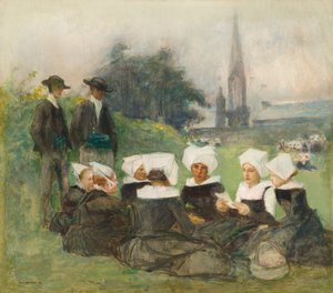 Studie für "Bretonische Frauen bei einem Pardon" von Pascal Adolphe Jean Dagnan Bouveret