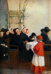 Das gesegnete Brot, um 1879 von Pascal Adolphe Jean Dagnan Bouveret