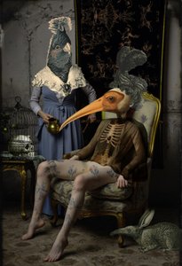 Surreale Vogelfiguren