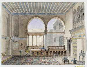 Blick auf das Innere des Sheik Jabarti Palastes von Pascal Xavier (after) Coste