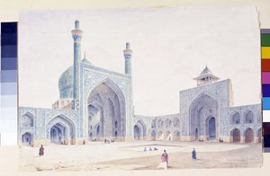 Ansicht des Innenhofs der Großen Moschee von Isfahan von Pascal Xavier (after) Coste