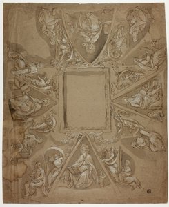 Deckendekoration mit vier Kirchenvätern, Sibyllen und Propheten von Pasquale Cati