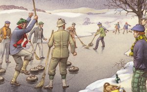 Curling in Schottland von Pat (1907 95) Nicolle