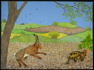 Schildkröte und Hase von Pat Scott