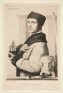 Porträt von Felix Bracquemond von Paul Adolphe Rajon