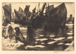 Kleine Fischerboote von Berck, 1897 von Paul Albert Besnard