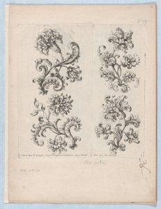 Serie kleiner Blumenmotive, Platte 1, ca. 1670-85 von Paul Androuet Du Cerceau