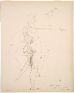 Studie von Apollo für Marsyas (recto)