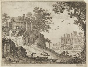 Burg und Hirten von Paul Bril