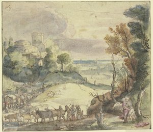 Jakobs Kampf mit dem Engel von Paul Bril