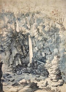 Wasserfall bei Tivoli von Paul Brill or Bril