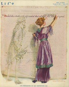 1776 - Retusche eines alten Meisterwerks - 1915, Titelbild des Life-Magazins