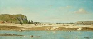 Die Ufer des Flusses Durance bei Saint Paul von Paul Camille Guigou