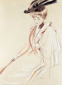 Porträt einer Dame von Paul Cesar Helleu