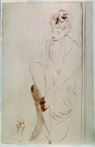 Junge Frau (Zeichnung mit Rötel)