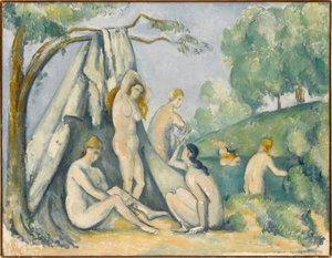 Badende vor einem Zelt von Paul Cézanne
