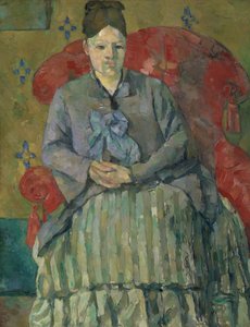Madame Cézanne in einem roten Sessel