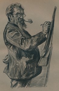 Ein posthumes Porträt von Henry Stacy Marks von Paul Charles Renouard