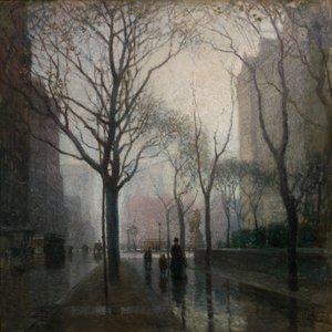 Der Platz nach dem Regen von Paul Cornoyer