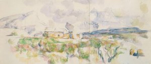 Der Berg Sainte-Victoire, gesehen aus den Lauves von Paul Cézanne