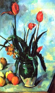 Die Vase mit Tulpen von Paul Cézanne