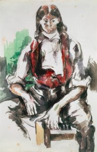 Der Junge mit der roten Weste von Paul Cézanne