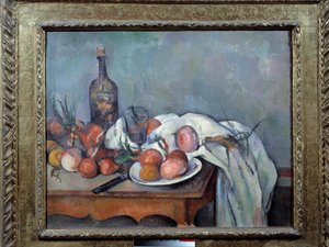 Stillleben mit Zwiebeln von Paul Cézanne
