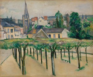 Die Kirche Saint-Aspais von der Place de la Préfecture in Melun aus gesehen
